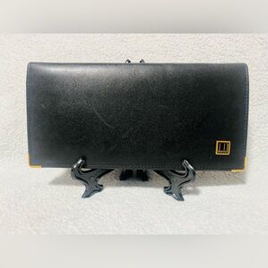 Dunhill Black Leather Long Wallet